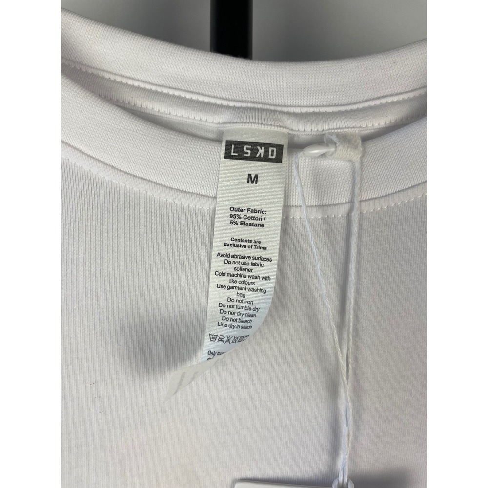LSKD Mens We Rise By Lifting Others Oversized White Graphic T-Shirt Size 3XL New - Picture 6 of 6